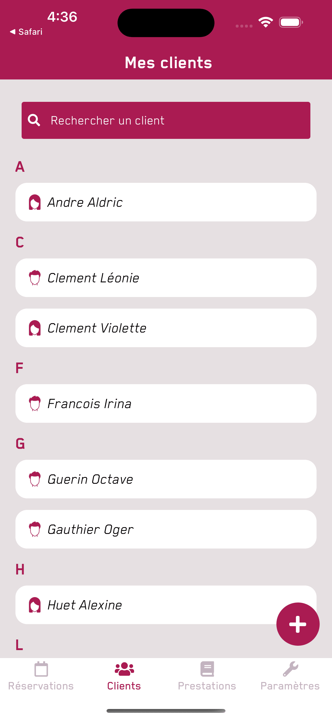 L’application dédiée aux coiffeurs à domicile
