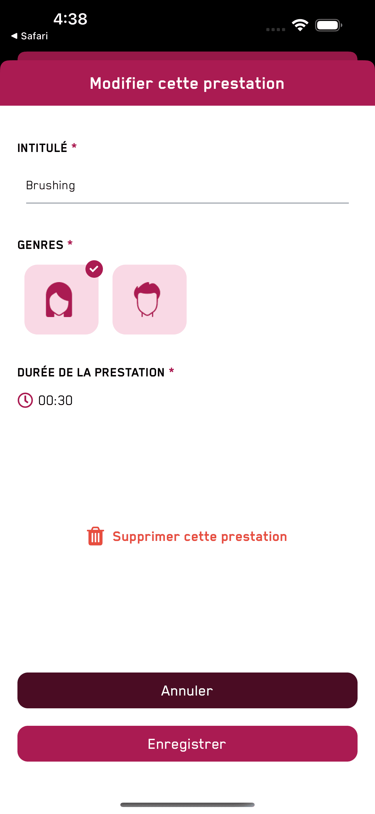 L’application dédiée aux coiffeurs à domicile